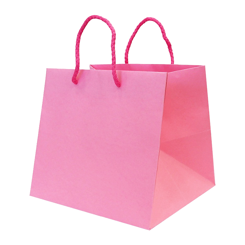 Saco de Papel 240x220x220mm Asas de Cordão ARTESA 180G Rosa