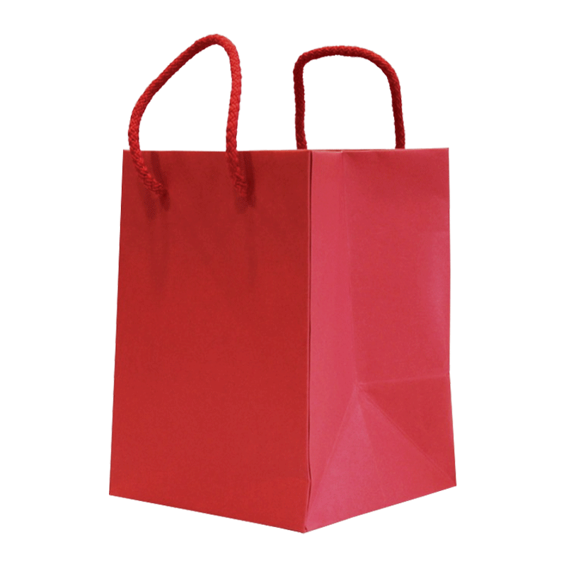Saco de Papel 150x140x200mm Asas de Cordão ARTESA 180G Vermelho