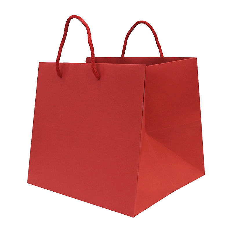 Saco de Papel 240x220x220mm Asas de Cordão ARTESA 180G Vermelho