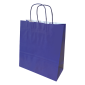 Saco de Papel 280x110x320mm Asas Torcidas 90G Azul Escuro