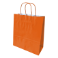 Saco de Papel 280x110x320mm Asas Torcidas 90G Laranja