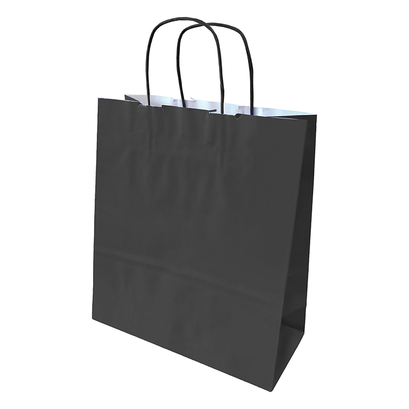 Paper Bag 280x110x320mm Twist Handles 90G Black