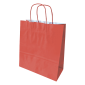 Saco de Papel 280x110x320mm Asas Torcidas 90G Vermelho