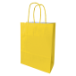 Paper Bag 180x80x240mm Twist Handles 90G Yellow