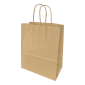 Paper Bag 220x100x270mm Twist Handles 115G Brown