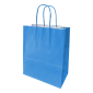 Paper Bag 220x100x280mm Twist Handles 90G Light Blue