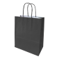 Saco de Papel 240x110x320mm Asas Torcidas 90G Preto