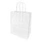 Saco de Papel 220x100x270mm Asas Torcidas 90G Branco
