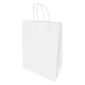 Saco de Papel 240x110x320mm Asas Torcidas 90G Branco