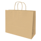 Saco de Papel 280x110x220mm Asas Torcidas 115G Castanho