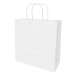 Saco de Papel 320x110x280mm Asas Torcidas 100G Branco