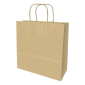 Saco de Papel 320x110x280mm Asas Torcidas 115G Castanho