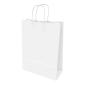 Saco de Papel 320x110x420mm Asas Torcidas 100G Branco