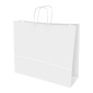 Paper Bag 400x110x320mm Twist Handles 100G White