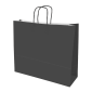 Paper Bag 400x110x320mm Twist Handles 100G Black
