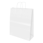 Saco de Papel 420x160x490mm Asas Torcidas 110G Branco