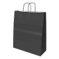 Saco de Papel 420x160x490mm Asas Torcidas 110G Preto